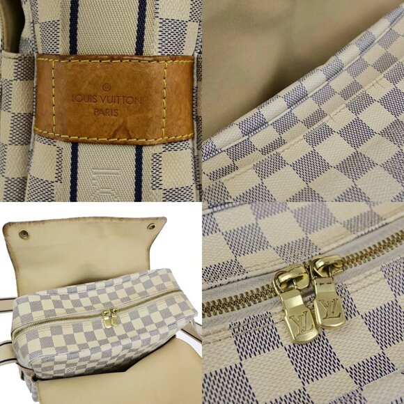 LOUIS VUITTON Naviglio Shoulder Bag Damier Azur Leather White N51189 84YH092 - Picture 12 of 15